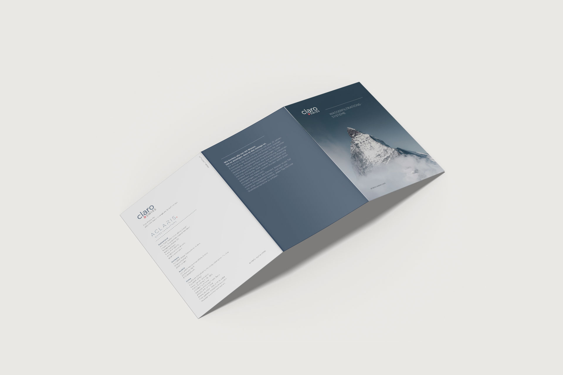 Aclaris Flyer, Design, Broschüre
