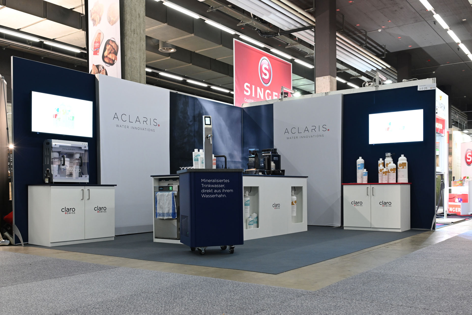 Aclaris Messebau Point-of-Sale Messestand