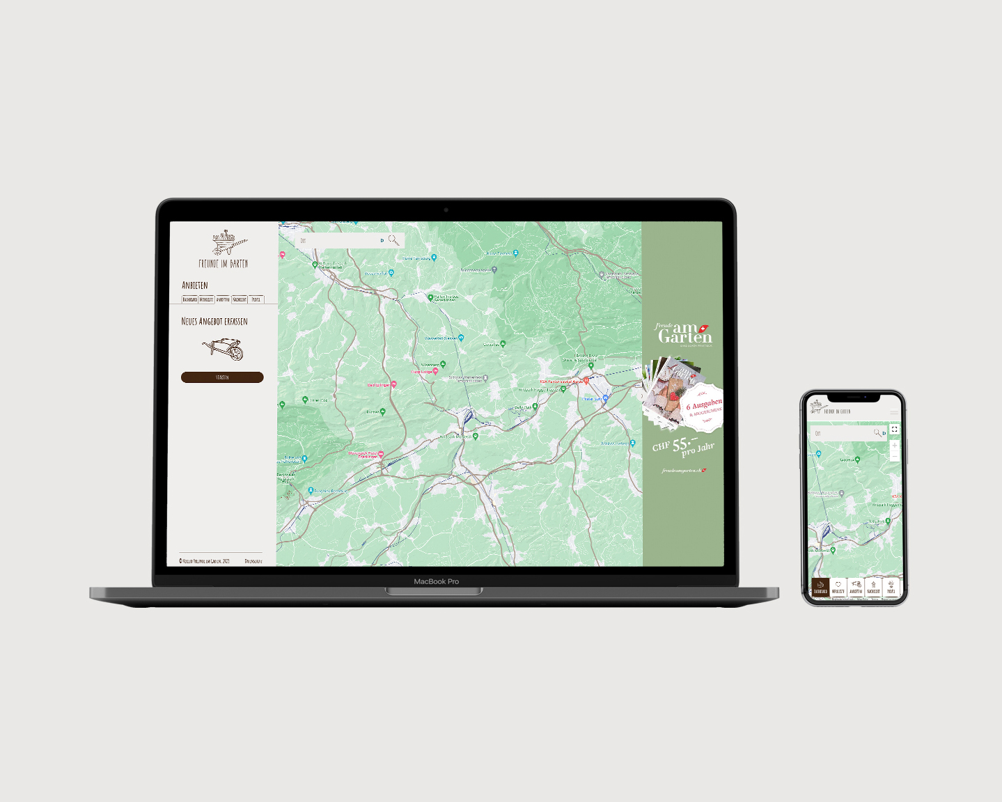 Garten und Natur, Digitale Plattform, Website
