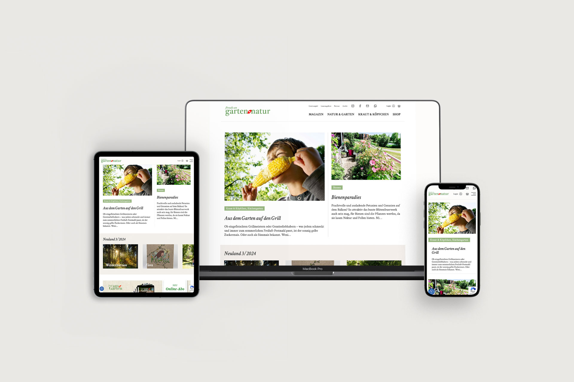 Garten und Natur, Online-Magazin, Content, Social Media, Onlinewerbung